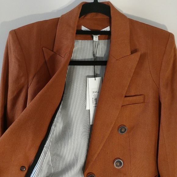 Veronica Beard Orange Blazer Tailored Suit Jacket - Picture 3 of 6
